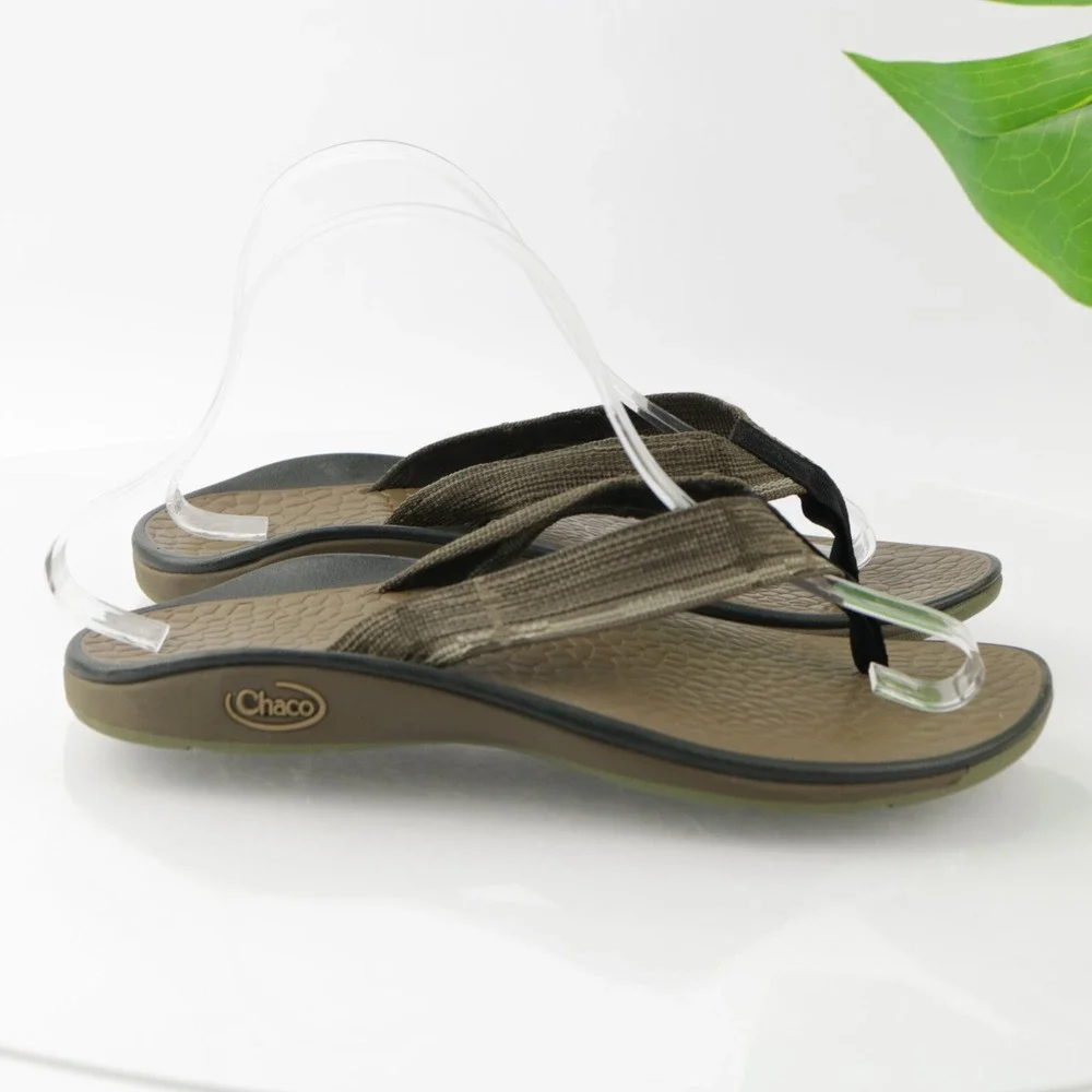 Chaco Mens Playa Pro Sandals Size 7 Brown Thong Flip Flop  Comfort Beach Shoes